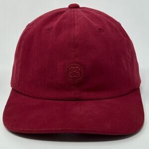 Stussy SS Logo Hat Baseball Cap Surfer Surfing Streetwear Skater Strapback Red